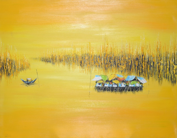 Tranh Sơn Dầu Miền Sông Nước